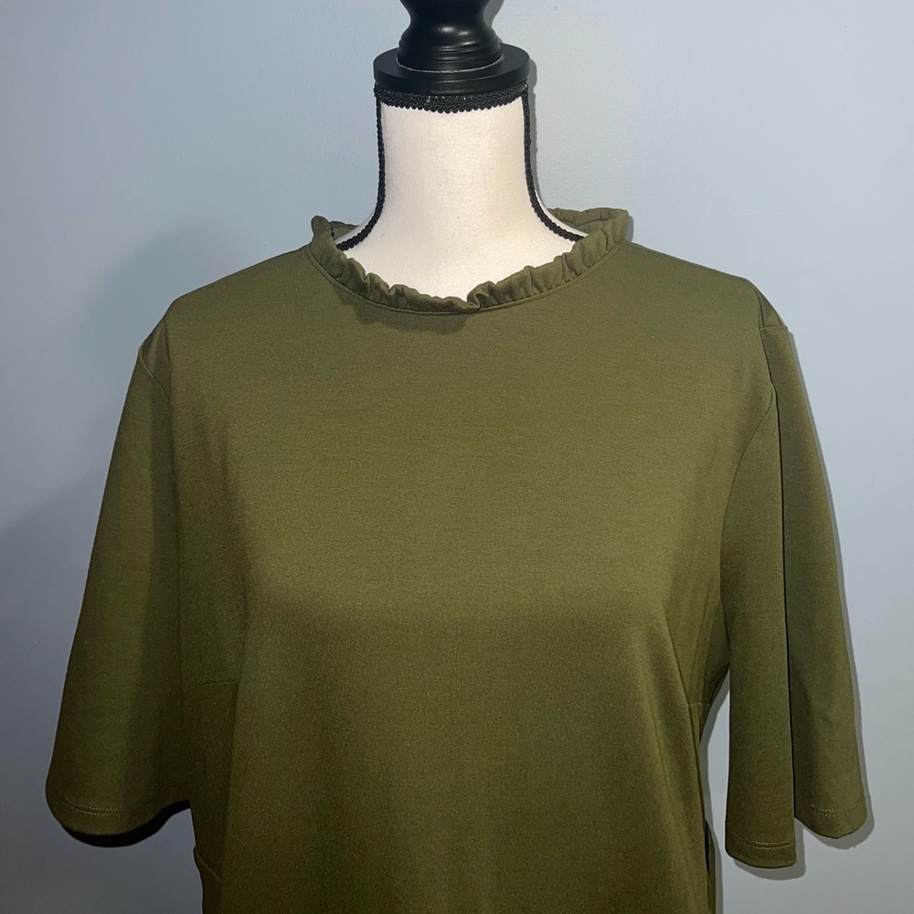Ann taylor- Olive green dress - Picture 2 of 6